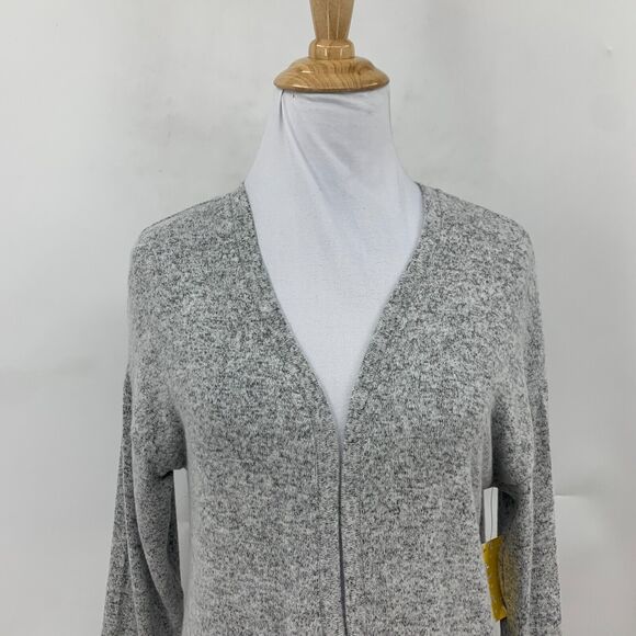 Rumi + Ryder Cardigan Womens L Large Gray Pockets Open Front Long Sleeve Knit - Picture 3 of 15